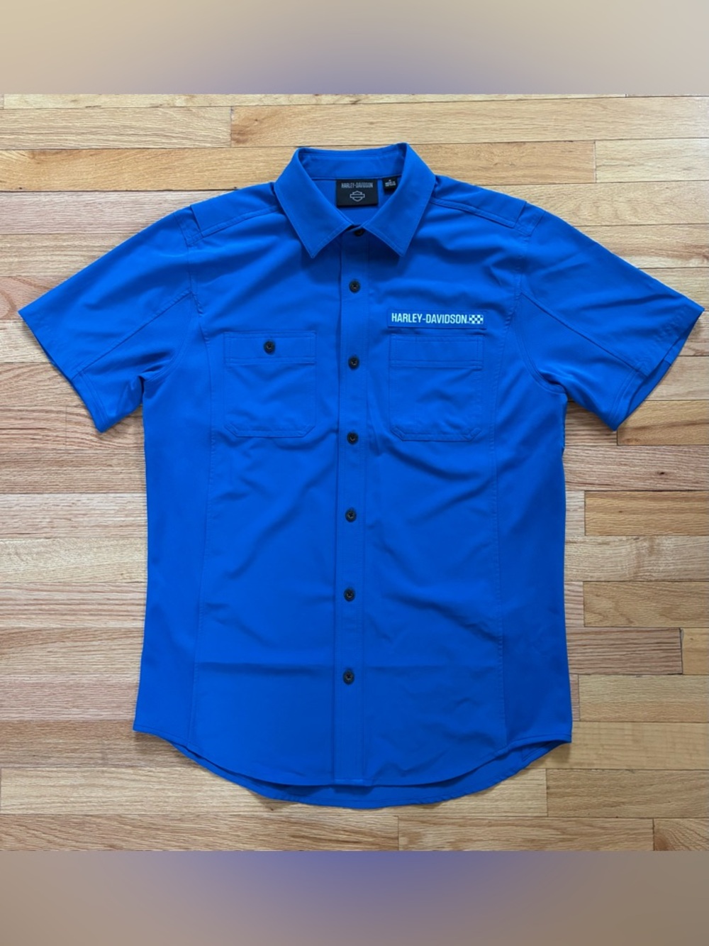Harley Davidson Flat Track Racing Shirt Button Up Men’s Size M